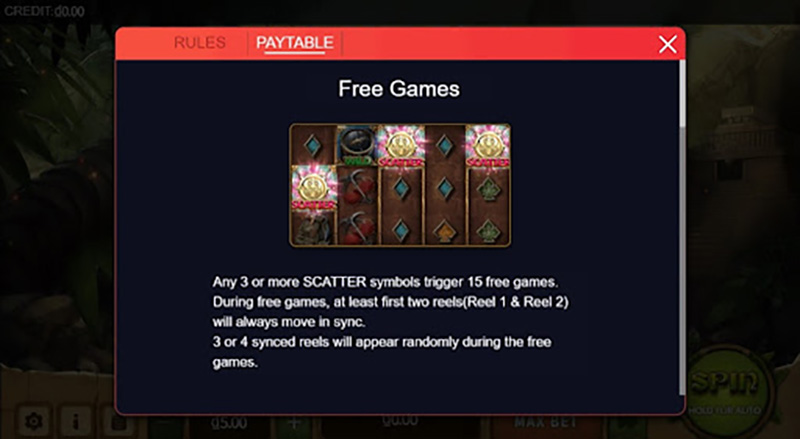 Biểu tượng Free Game trong Temple Raider Cfun68