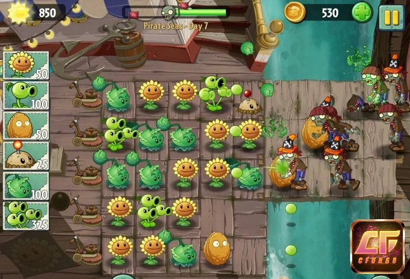 Game chiến thuật Plants vs Zombie 2