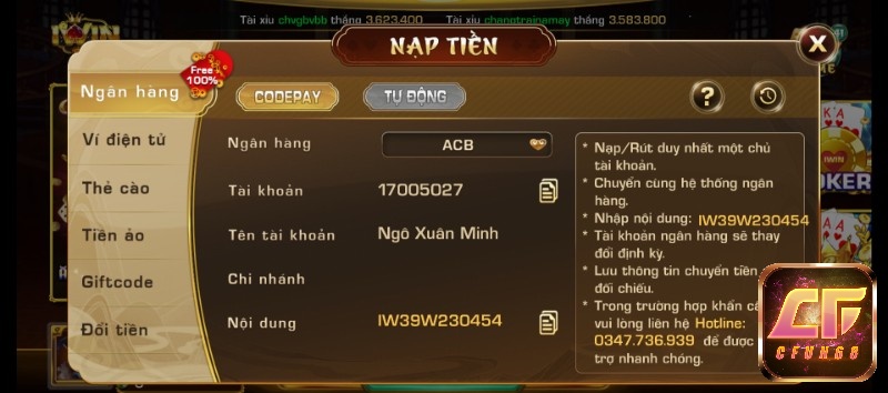 Cach nap tien iwin đơn giản bằng thẻ cào điện thoại