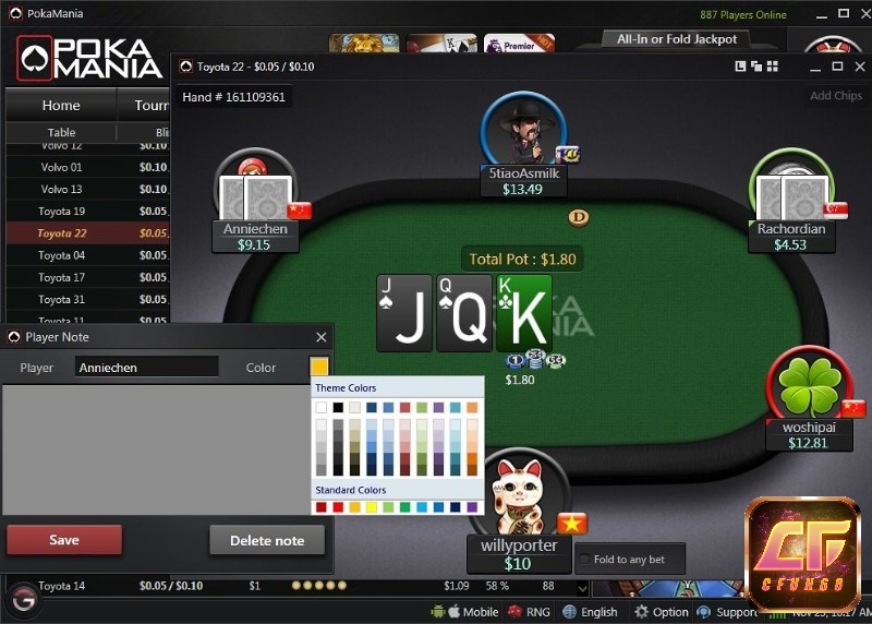 Download danh bai Poker tại Cfun68