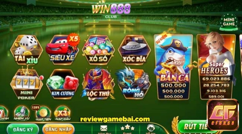 Kho game cực chất tại web game Win 688 Club