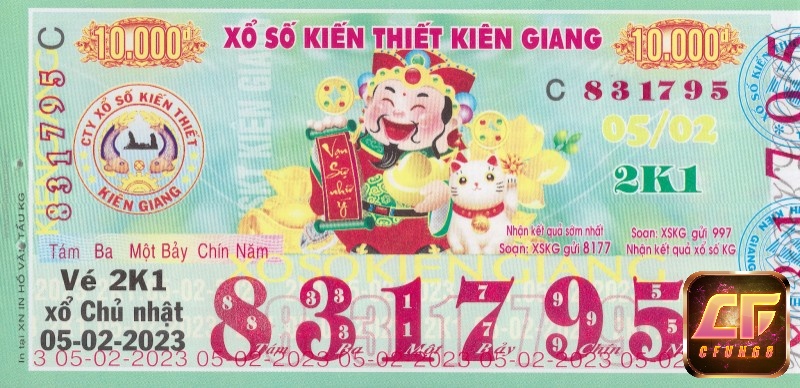 Mẫu tờ vé số của xổ số Việt Nam