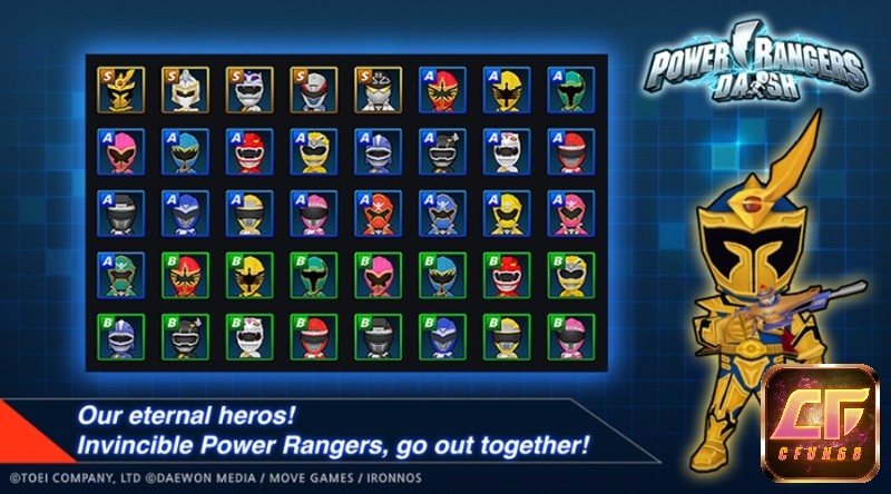 Gemxieunhan Power Rangers Dash Thể loại endless-running cùng nhiều nhân vật mới xuất hiện