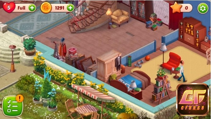 Mua sắm nội thất trong game Homescapes để trang trí nhà