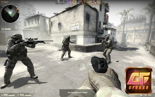 Game Counter-Strike: Global Offensive được chia thành hai phe: khủng bố và chống khủng bố