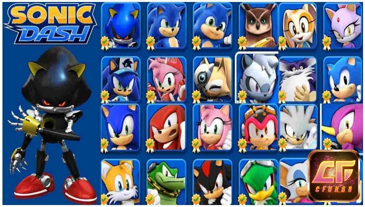 Sonic Dash có số lượng nhân vật đa dạng