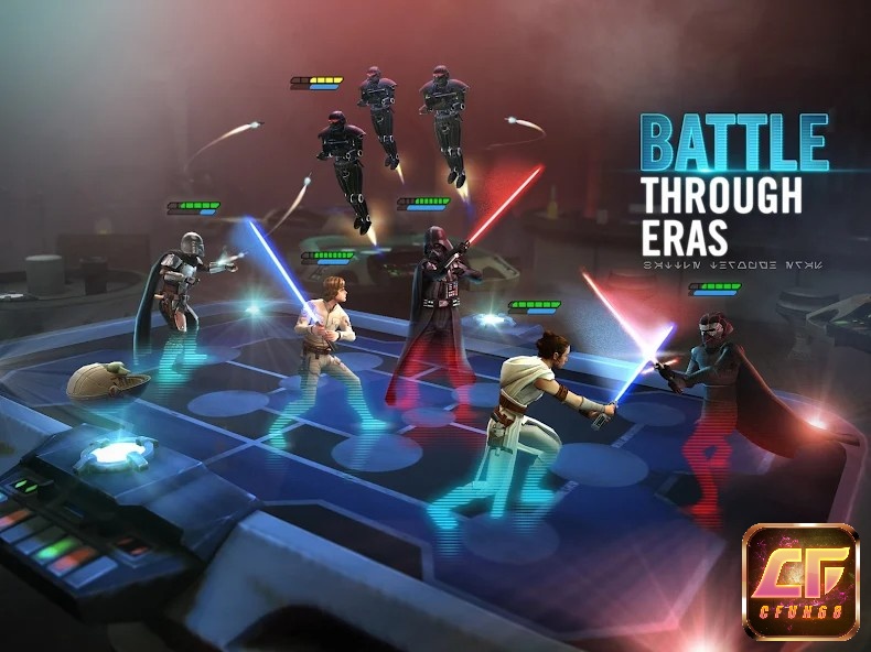 Game Star Wars: Galaxy of Heroes có lối chơi đánh theo lượt (turn-based) kết hợp với yếu tố chiến thuật