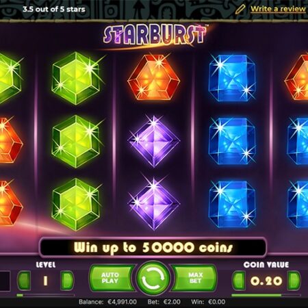 Starburst – Slot game chủ đề không gian đẹp mắt và hấp dẫn